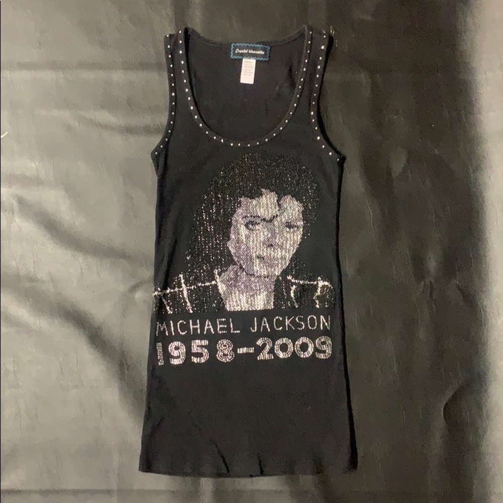 Black sequined Michael Jackson tank